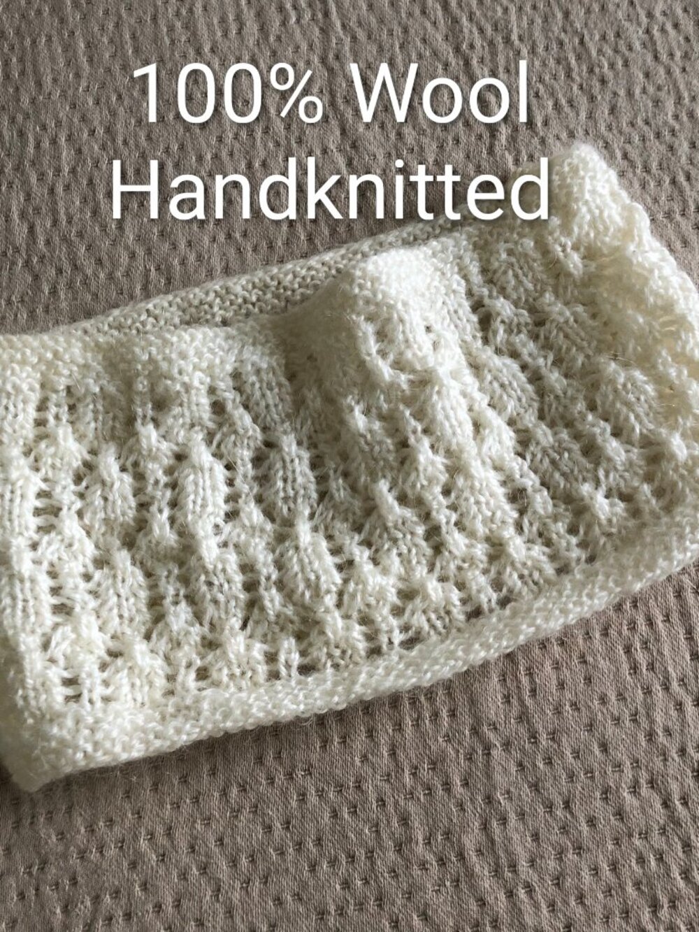 Handknit wool headband ear neck warmer NWOT